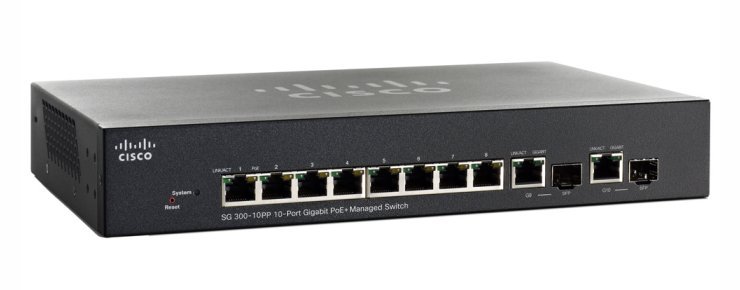 Cisco SG 300-10 10xGBit-Port Managed Switch